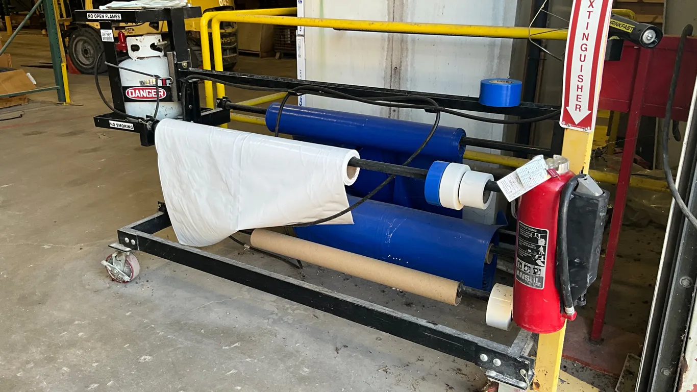 DR SHRINK HEAVY DUTY FILM RACK WITH HEAT GUN