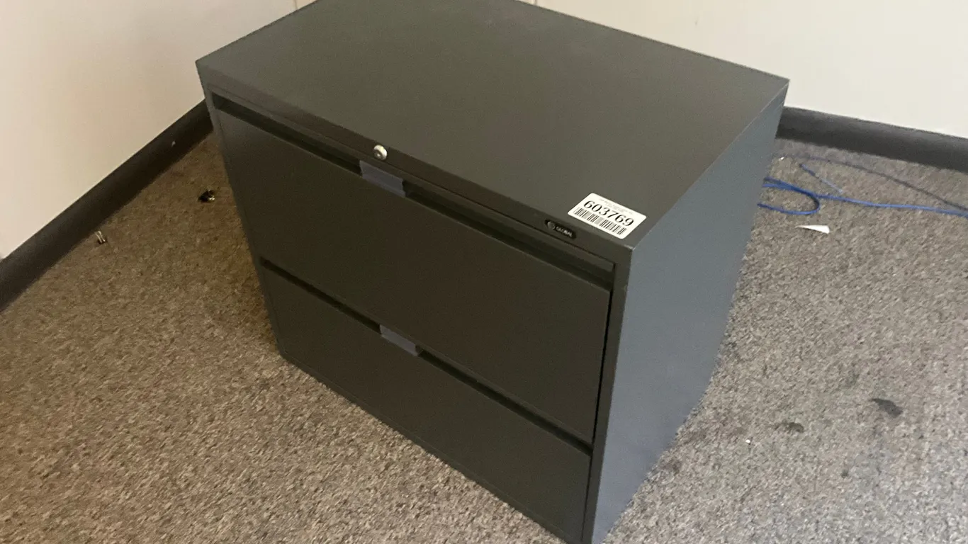 METAL TWO TIER FILE CABINET