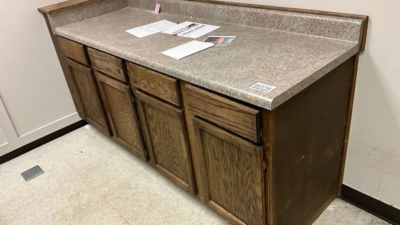 QTY OF (2) BASE CABINETS W/ COUNTERTOP