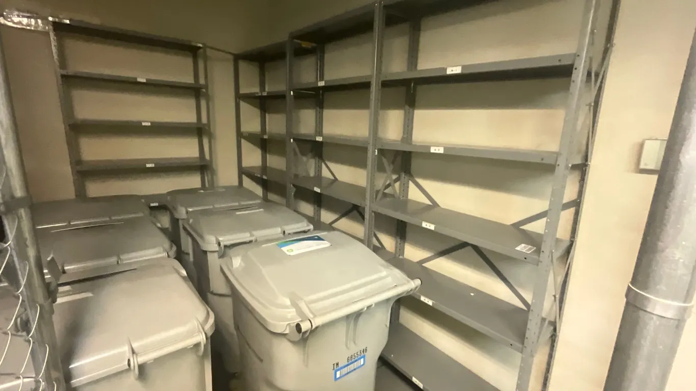 QTY OF (9) METAL STORAGE RACKS