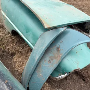 Classic Car Parts Including Hood