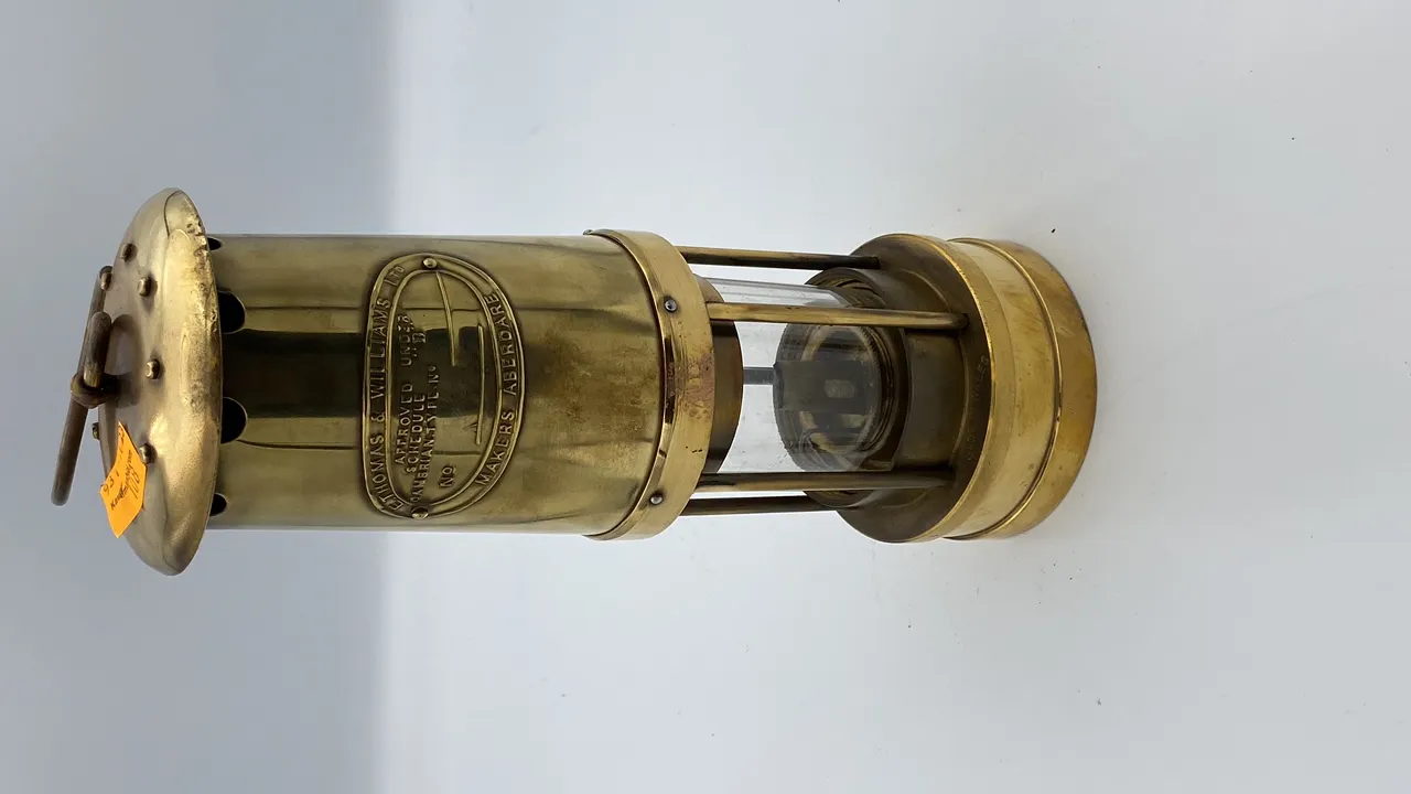 E. Thomas & Williams Makers Aberdare Miners Safety Lamp