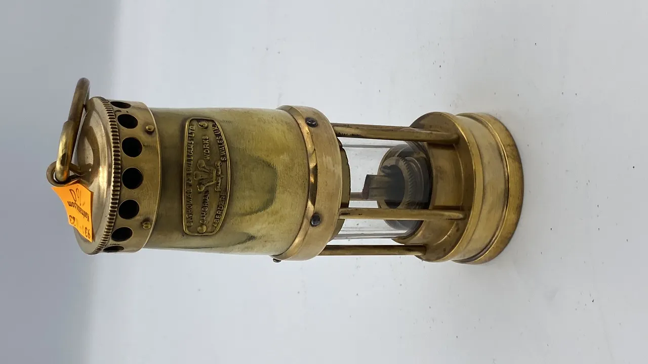 Thomas and Williams Brass Miners Safety Lamp