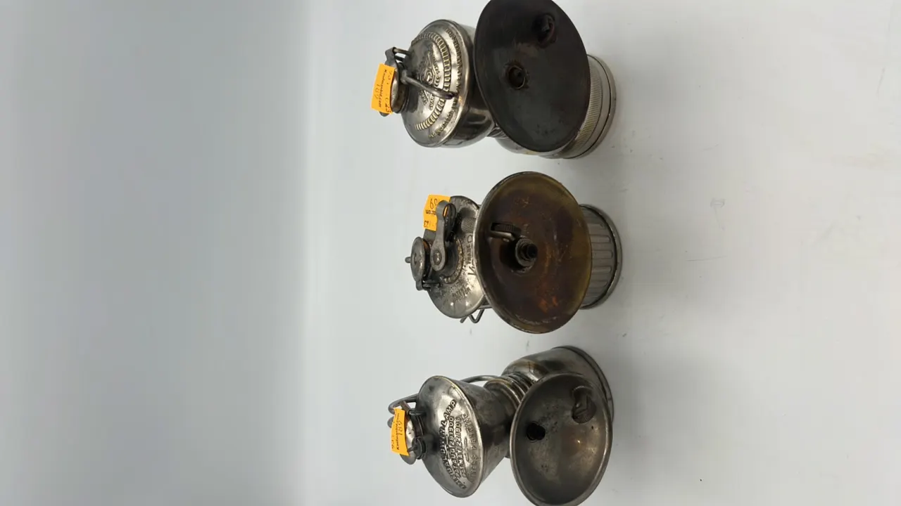 (3) Baldwin, Victor Miner Carbide Lamps
