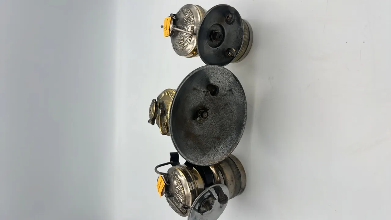 (3) Auto Lite, Dewar Sun Ray Miners Carbide Lamps