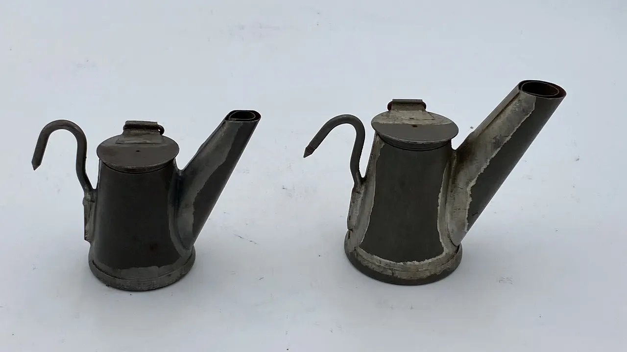(2) Chirry Chirry Oil Wick Cap Lamps