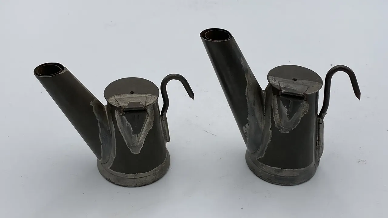 (2) Chirry Chirry Oil Wick Cap Lamps