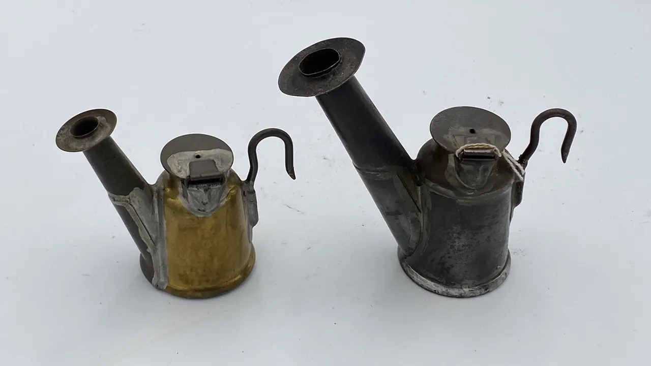 (2) J Anton & Sons Oil Wick Cap Lamps