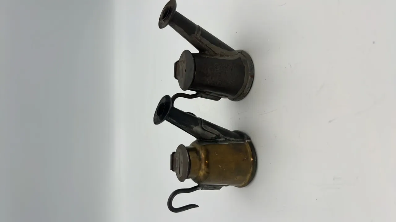 (2) J Anton & Sons Oil Wick Cap Lamps
