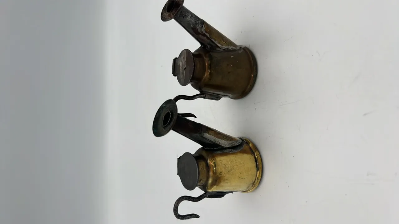 (2) J Anton & Sons Oil Wick Cap Lamps