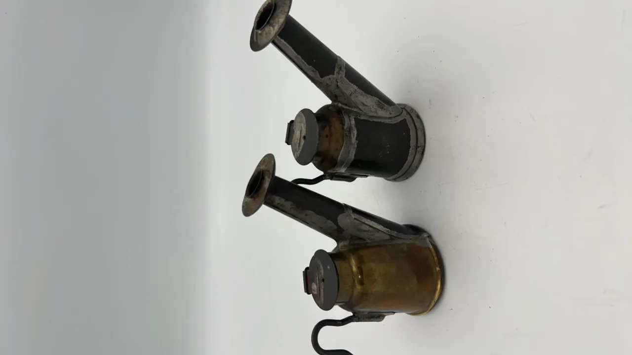 (2) J Anton & Sons Oil Wick Cap Lamps