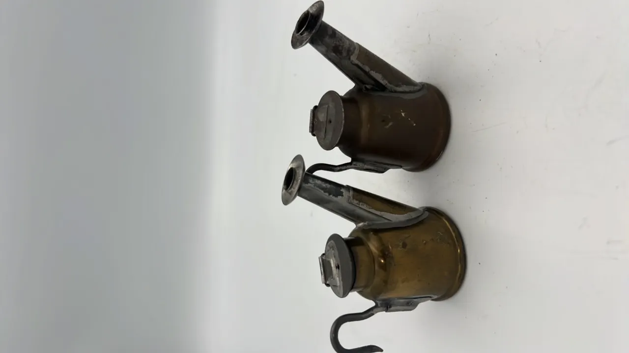 (2) J Anton $ Sons Oil Wick Cap Lamps