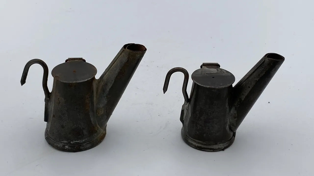(2) Grier Brothers Star Oil Wick Cap Lamps