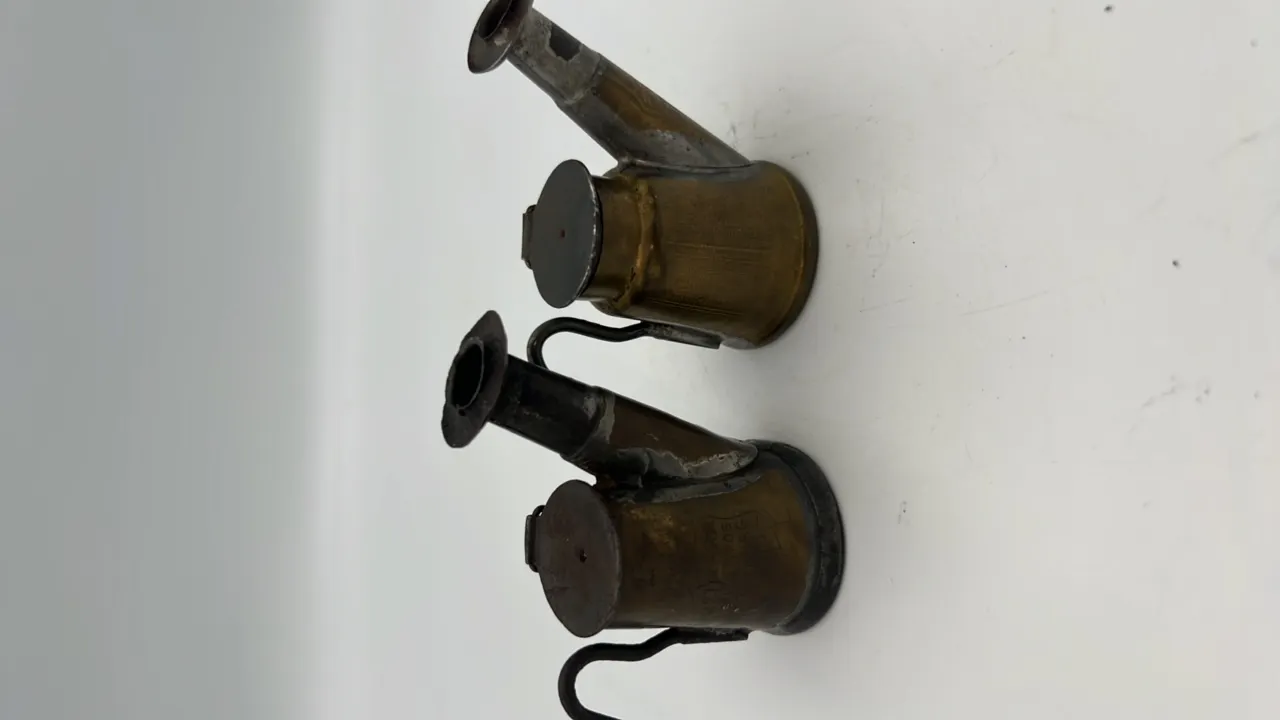 (2) Grier Brothers Star Oil Wick Cap Lamps