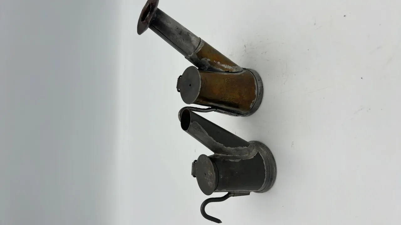 (2) Grier Brothers Star Oil Wick Cap Lamps