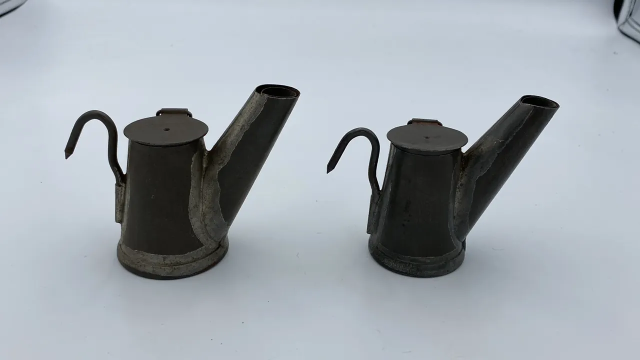 (2) Grier Brothers Star Oil Wick Cap Lamps