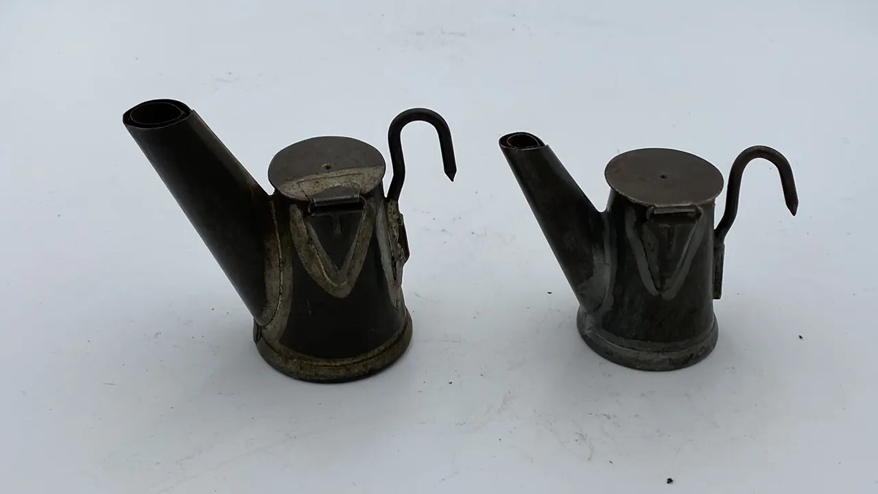 (2) Grier Brothers Star Oil Wick Cap Lamps