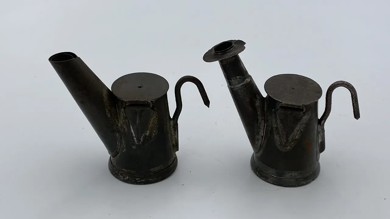 (2) Grier Brothers Star Oil Wick Cap Lamps