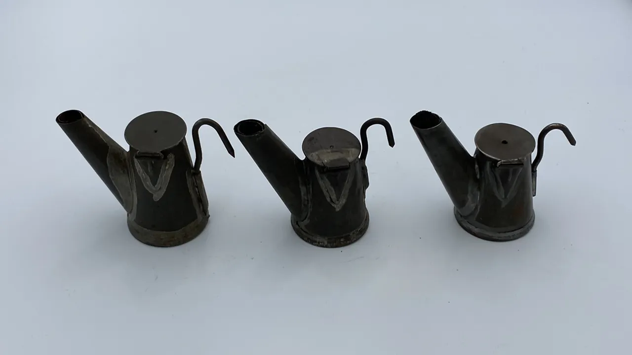 (3) Grier Brothers Star Oil Wick Cap Lamps