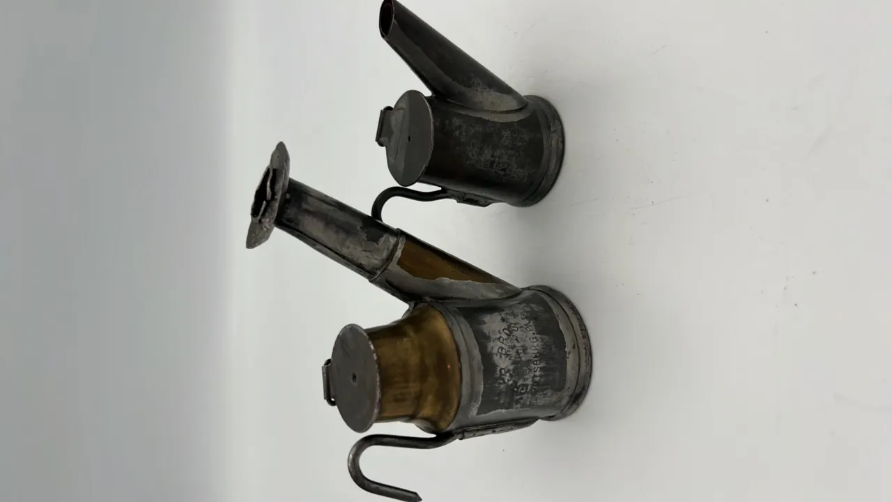 (2) Grier Brothers Oil Wick Cap Lamps