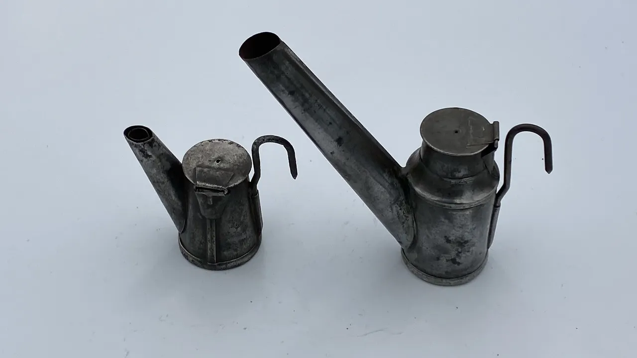 (2) Grier Brothers Oil Wick Cap Lamps
