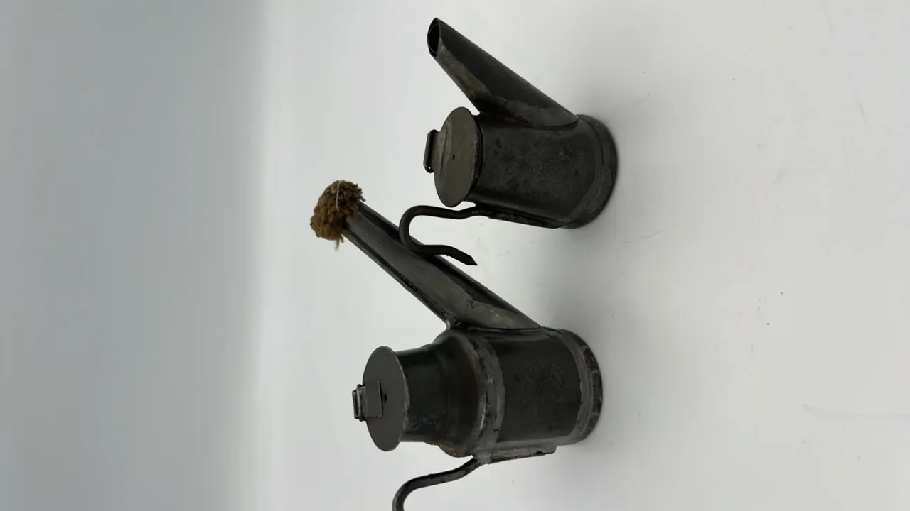 (2) Grier Brothers Oil Wick Cap Lamps