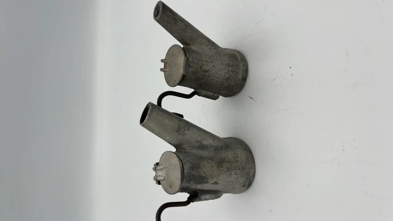 (2) Cast Iron Oil Wick Cap Lamps