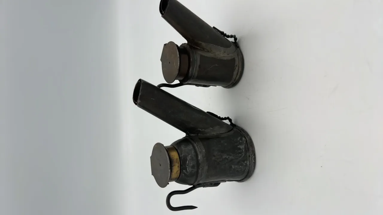(2) Trethaway Brothers Oil Wick Cap Lamps
