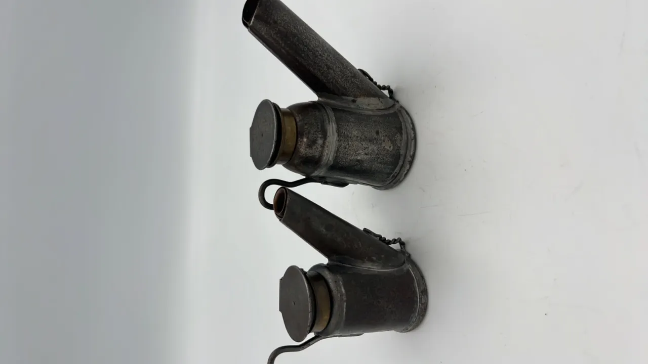 (2) Trethaway Brothers Oil Wick Cap Lamps
