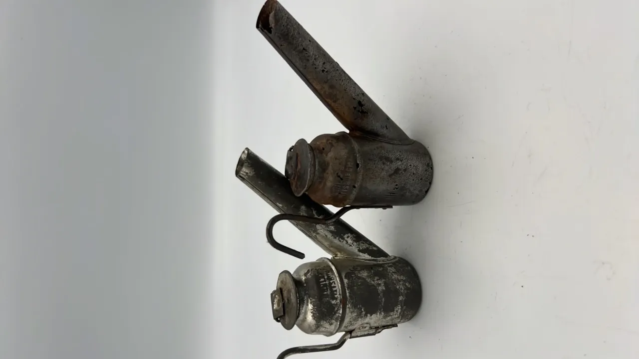 (2) Dunlap's Oil Wick Cap Lamps