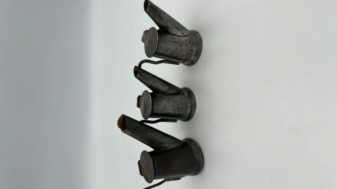 (3) Monongahela Valley Oil Wick Cap Lamps