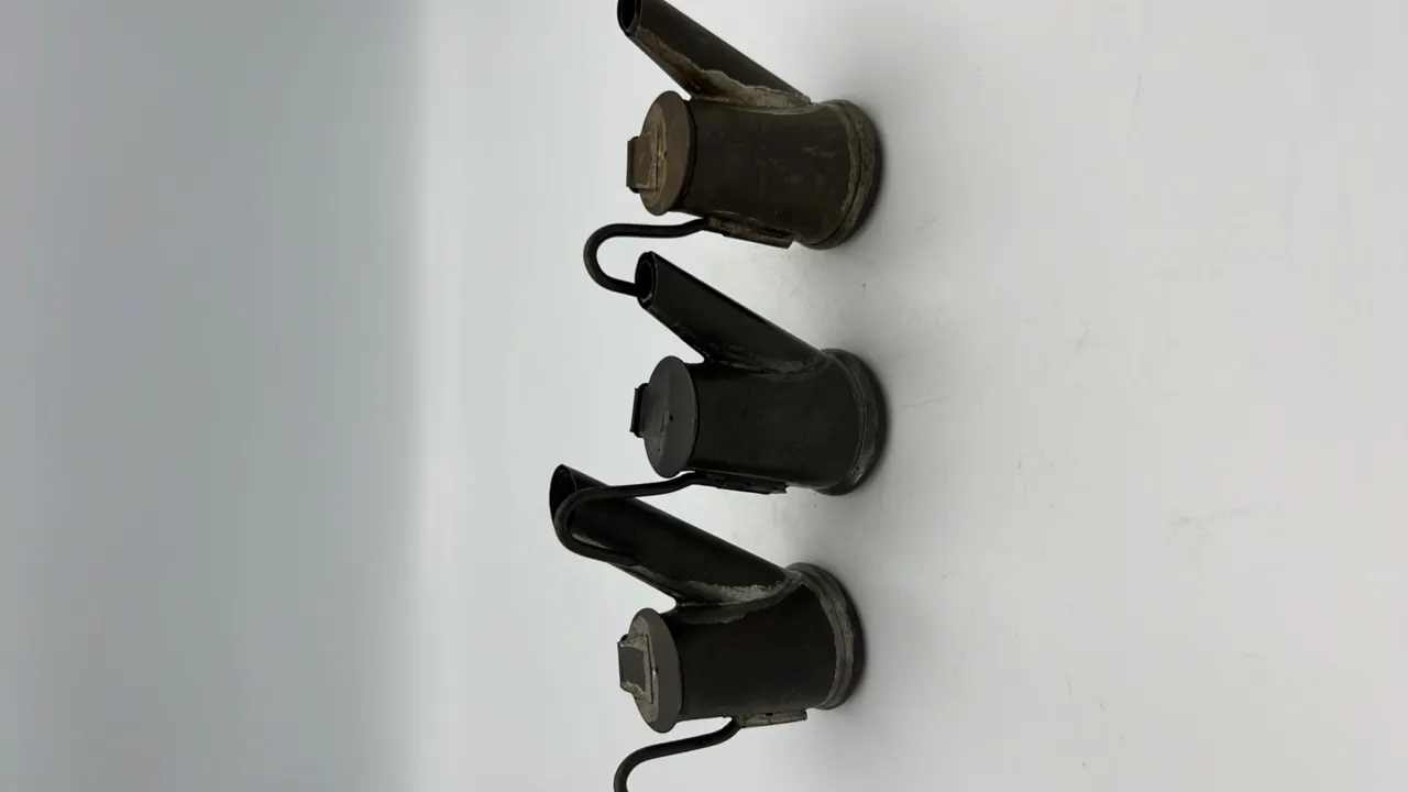 (3) John Dunlap Co. Oil Wick Cap Lamps