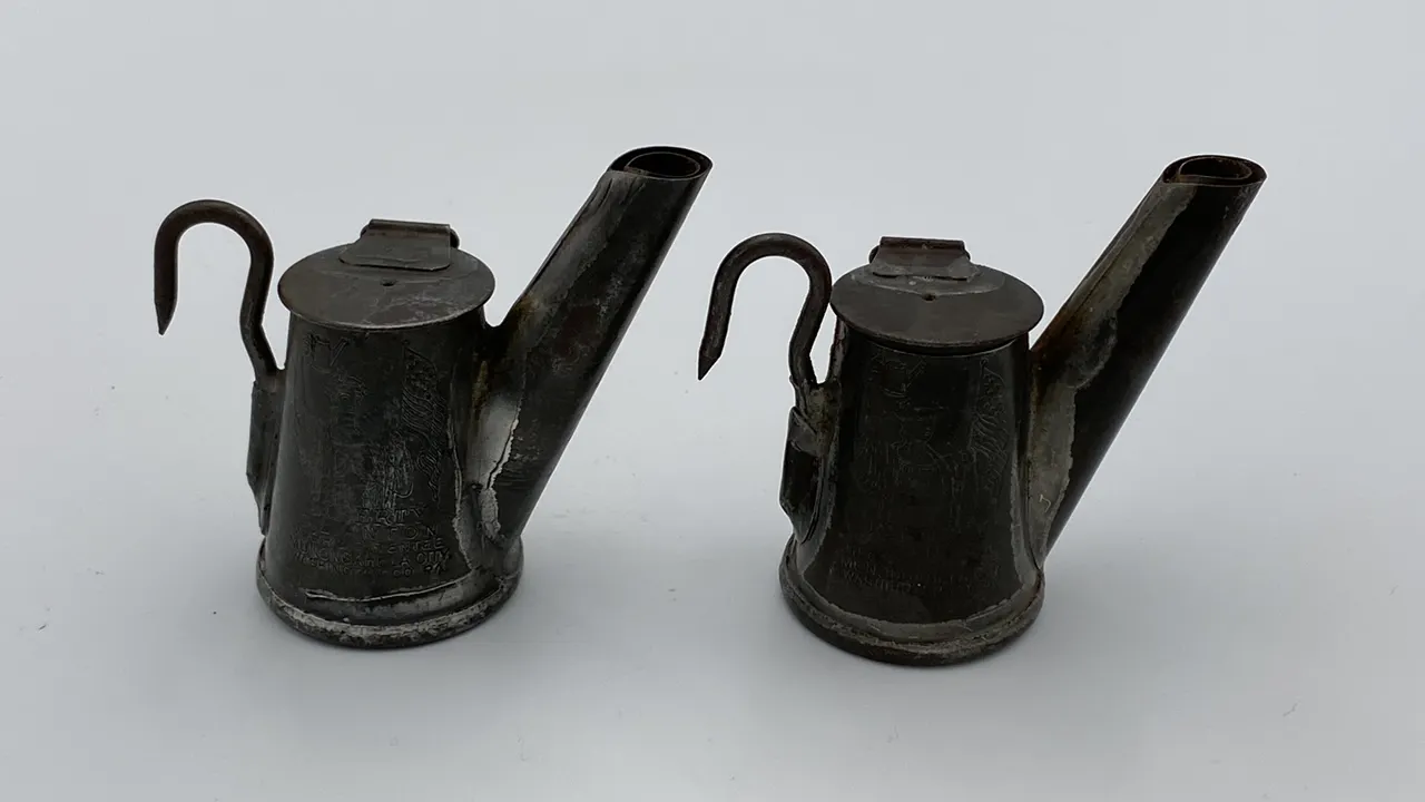 (2) C. L. Anton Oil Wick Cap Lamps