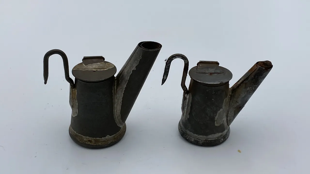 (2) Zais Oil Wick Cap Lamps
