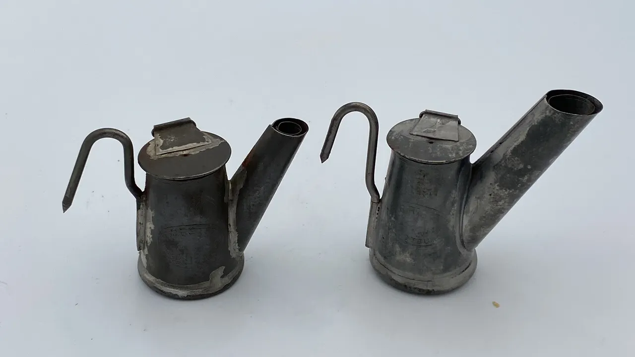 (2) Zais Oil Wick Cap Lamps
