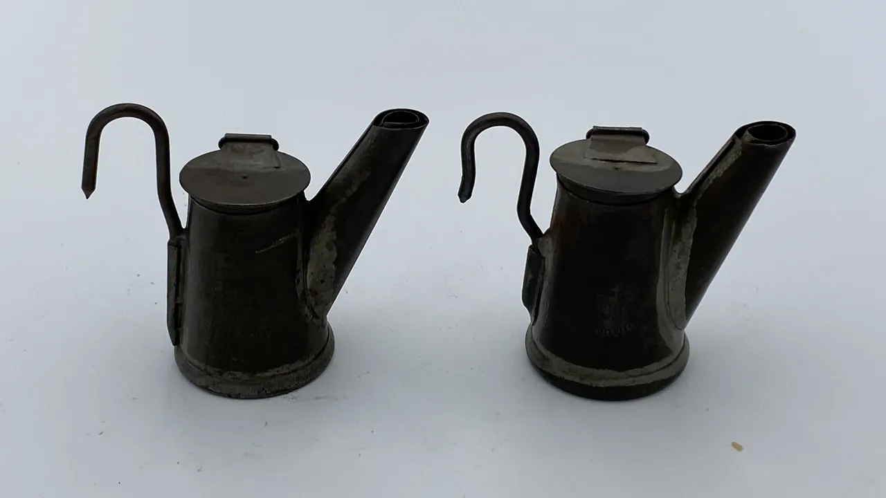 (2) Zais Oil Wick Cap Lamps
