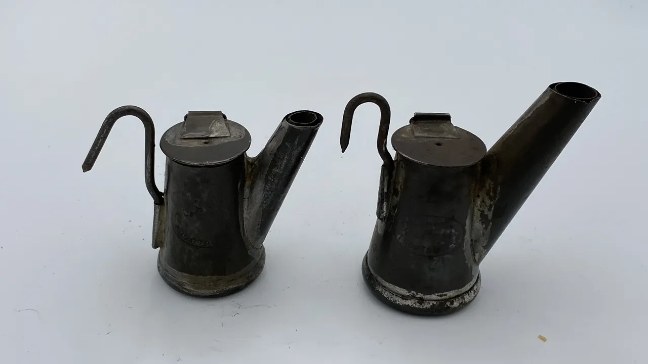 (2) Zais Oil Wick Cap Lamps