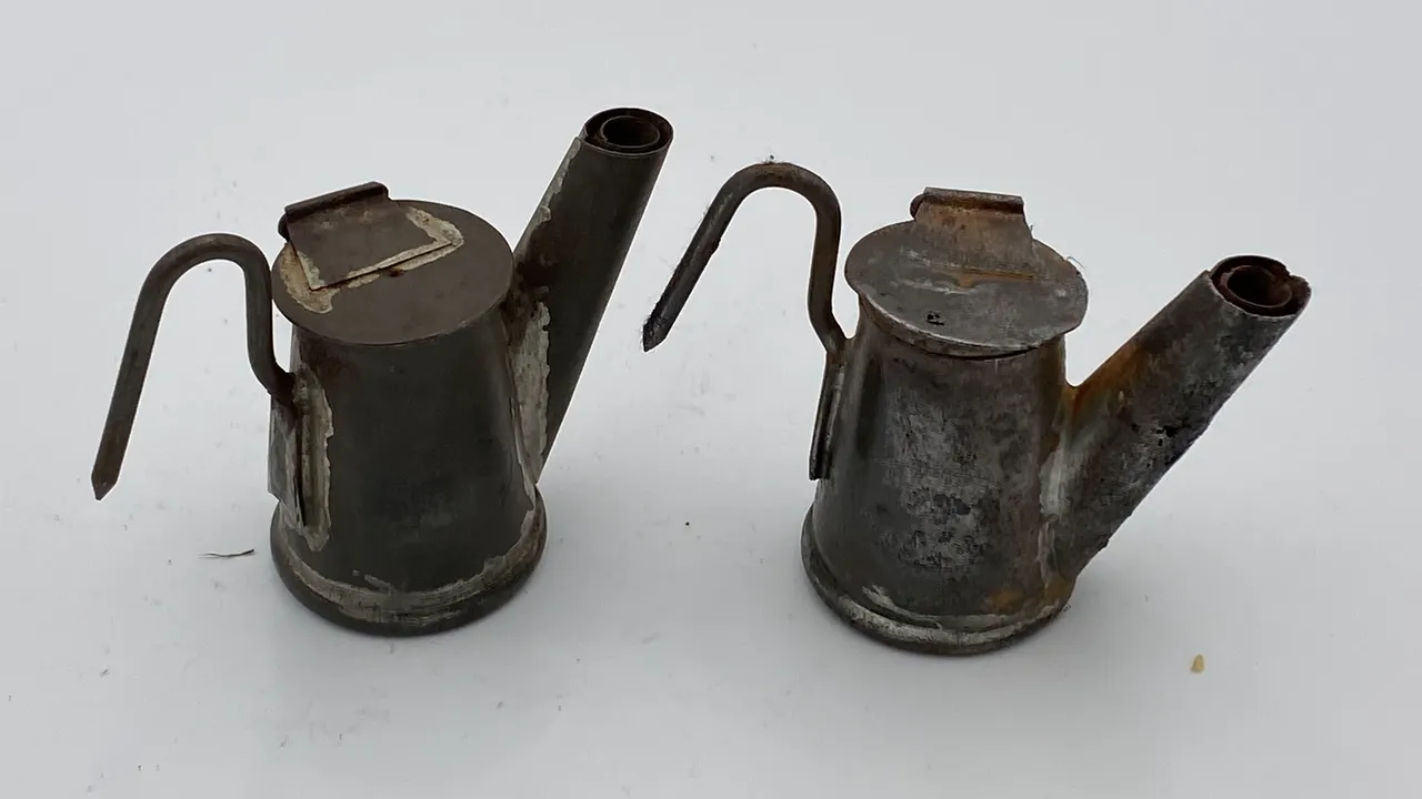 (2) Zais Oil Wick Cap Lamps