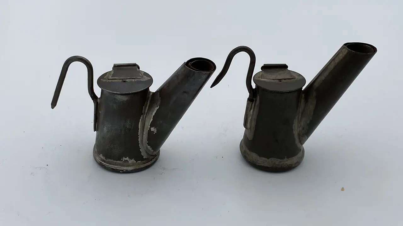 (2) Zais Oil Wick Cap Lamps