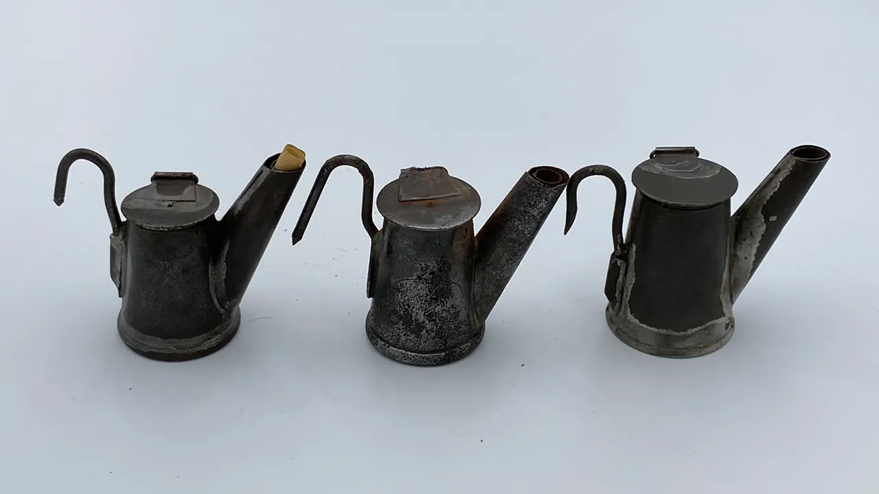 (3) Oil Wick Cap Lamps