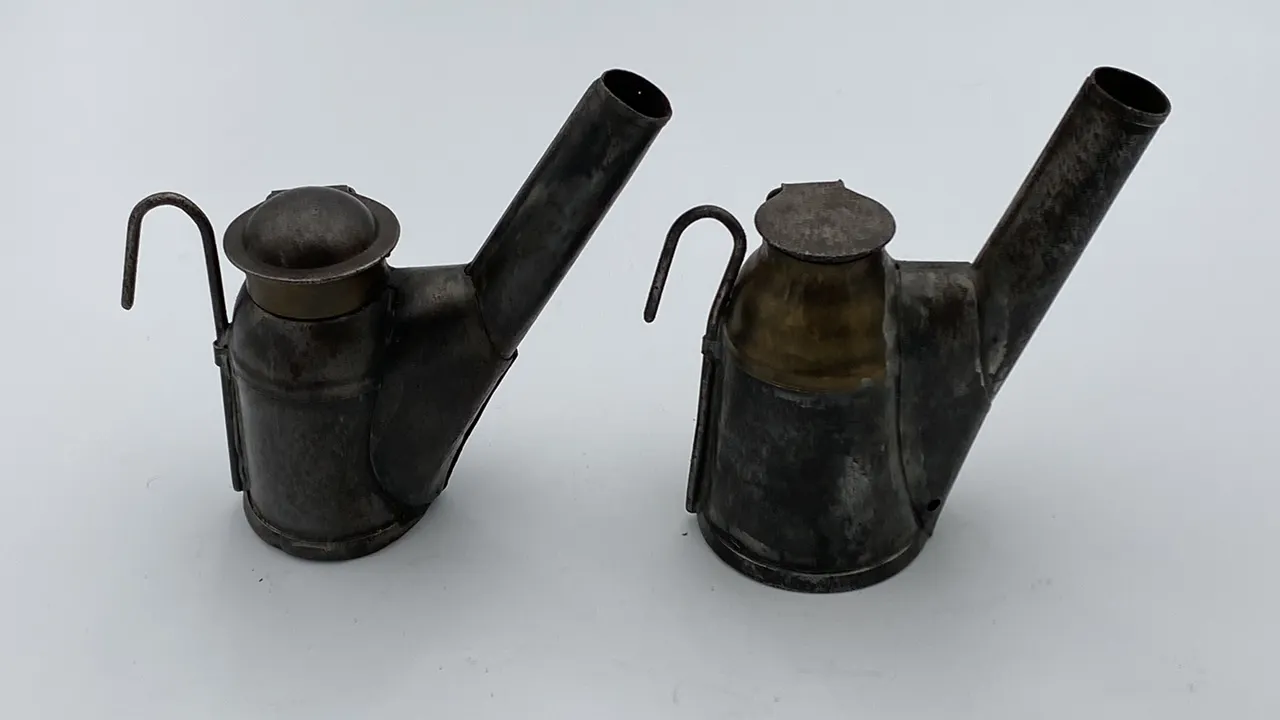 (2) Oil Wick Cap Lamps