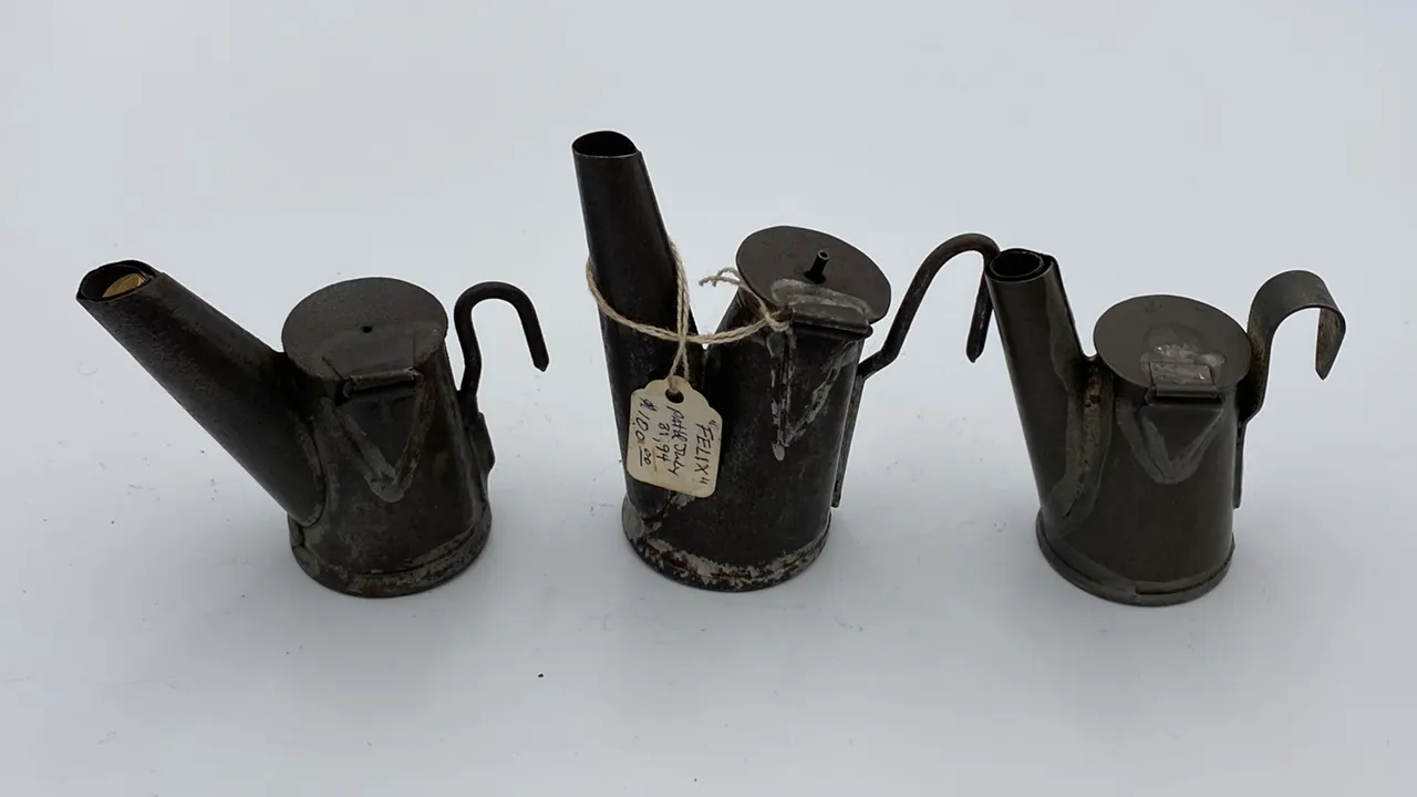 (3) Oil Wick Cap Lamps