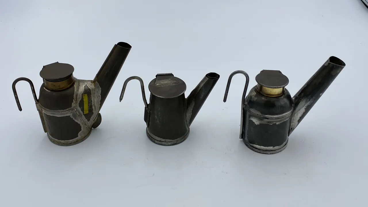 (3) Oil Wick Cap Lamps