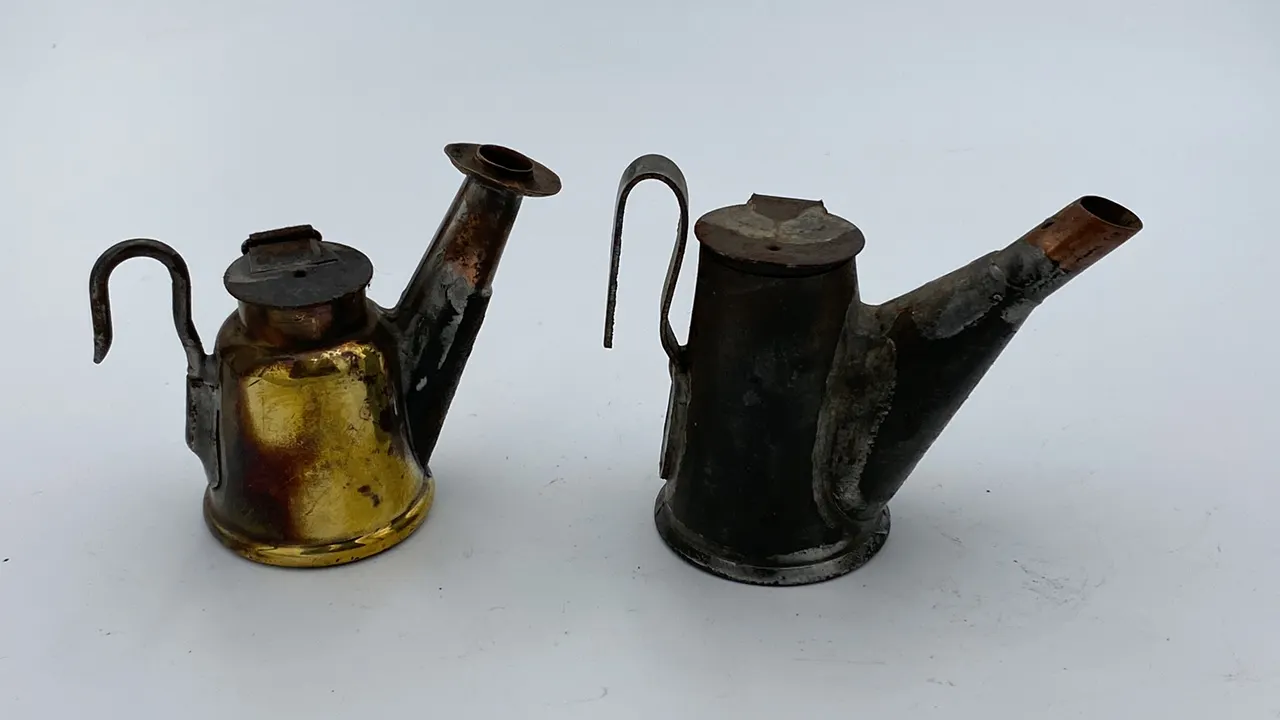 (2) Oil Wick Cap Lamps