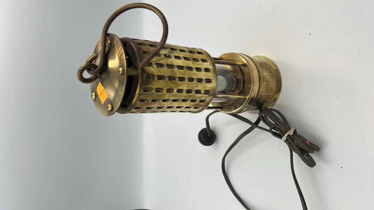 Koehler Brass Electric Miners Lamp