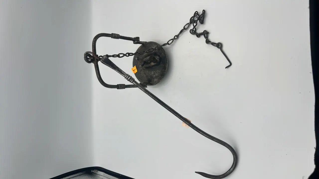 French Cadt Iron Miners Lamp ( Betty Lamp)