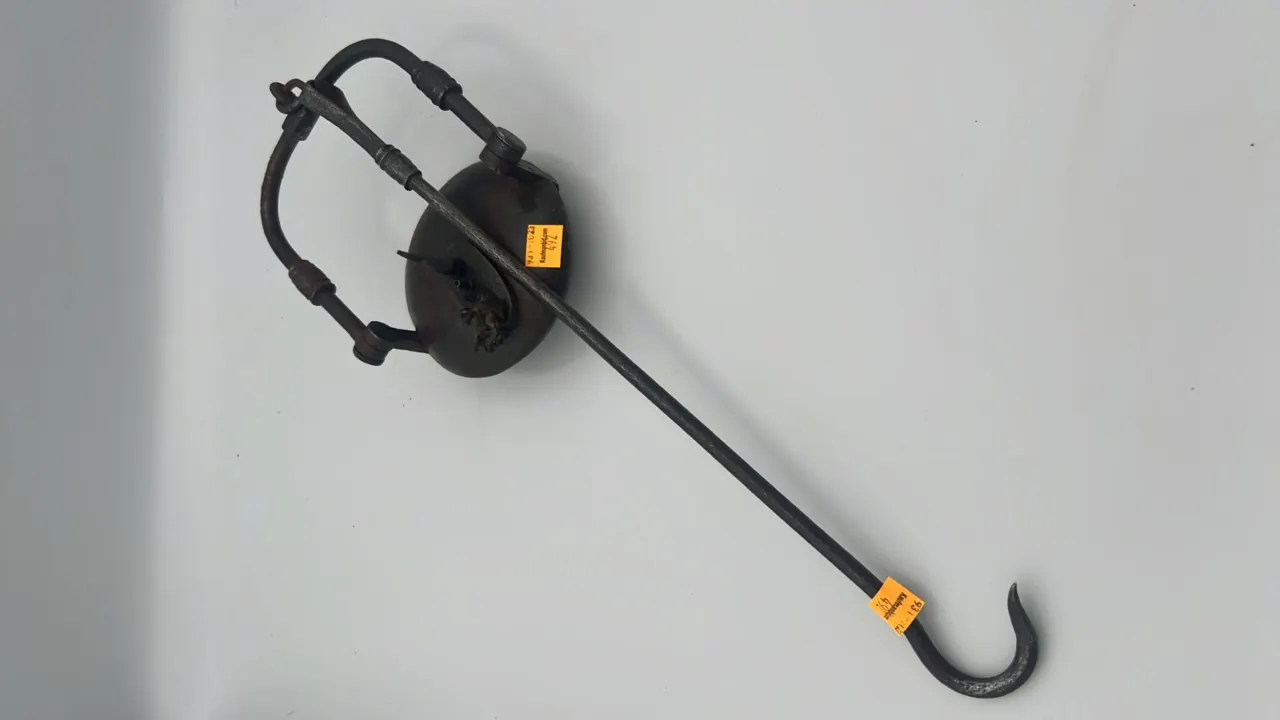 French Cast Iron Miners Lamp (Betty Lamp)