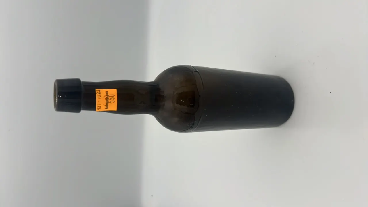Amber Blob Top Glass Bottle