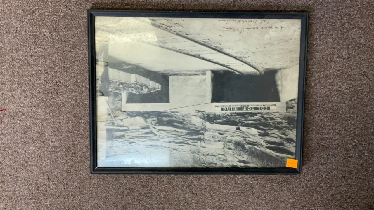 Vintage Coal Mining Framed Picture (Col. Tom Mine)