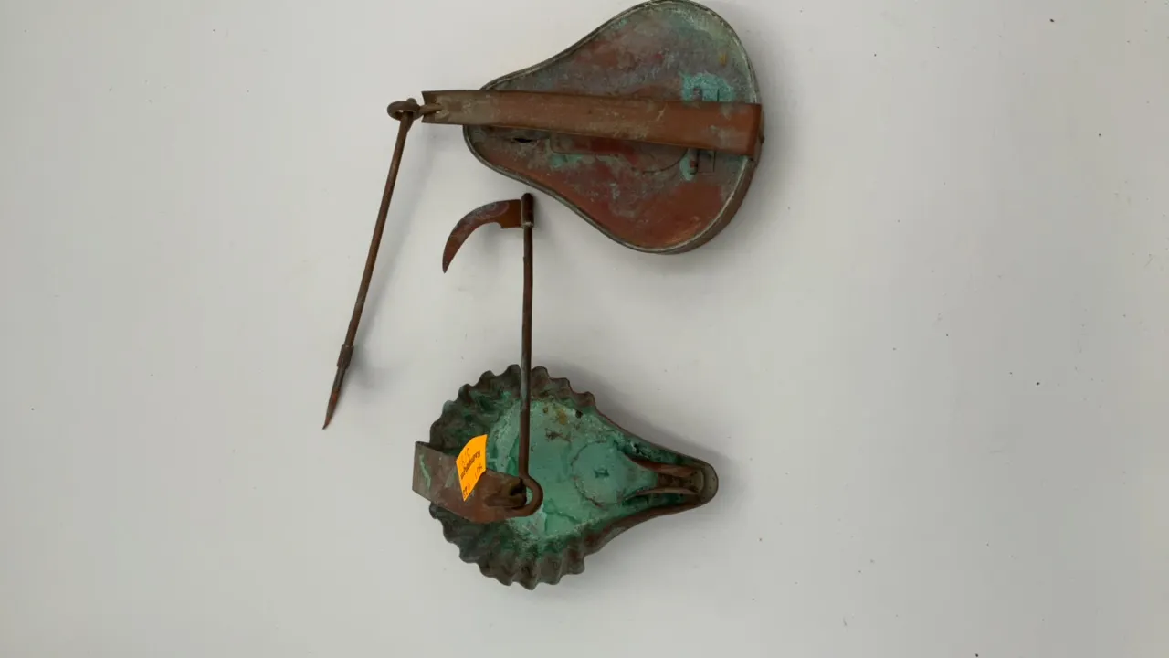 (2) Vintage Copper Hanging Scales